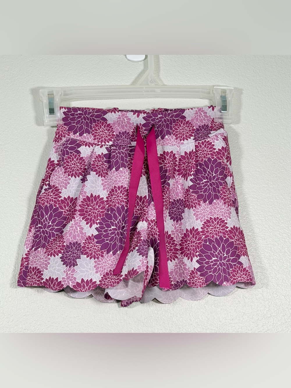 Garb Shorts Scallop Hem Athletic Zinnia Floral Print Tie Waist Girls Toddler 5T